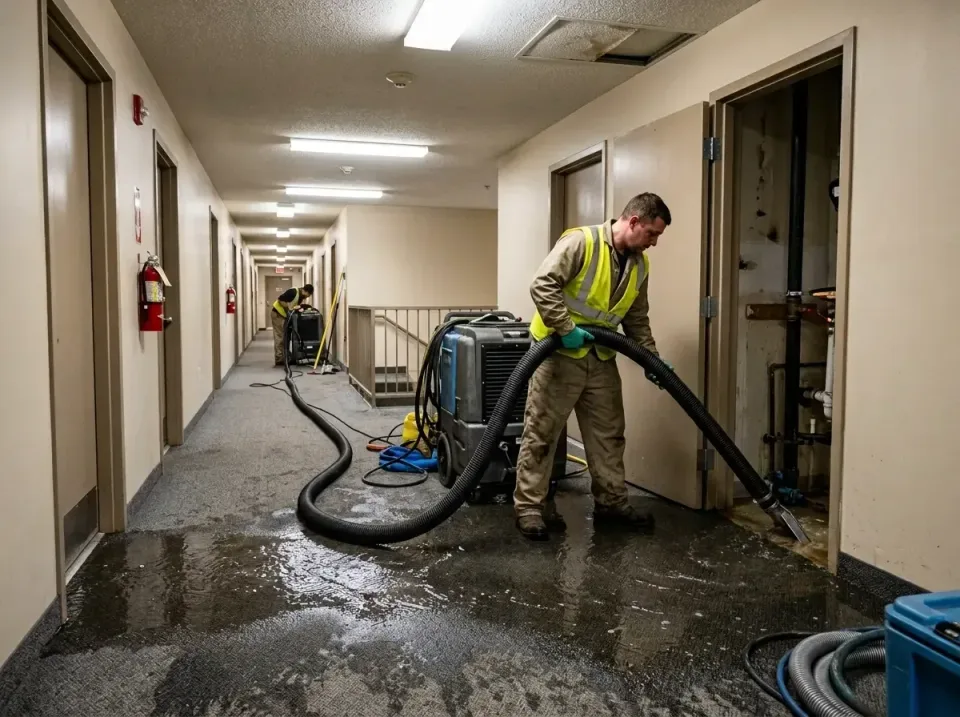 multi-unit-apartment-hallway-f-005 — frequently asked questions, Emergency Burst Pipe Water Extraction & Removal in Barbours…